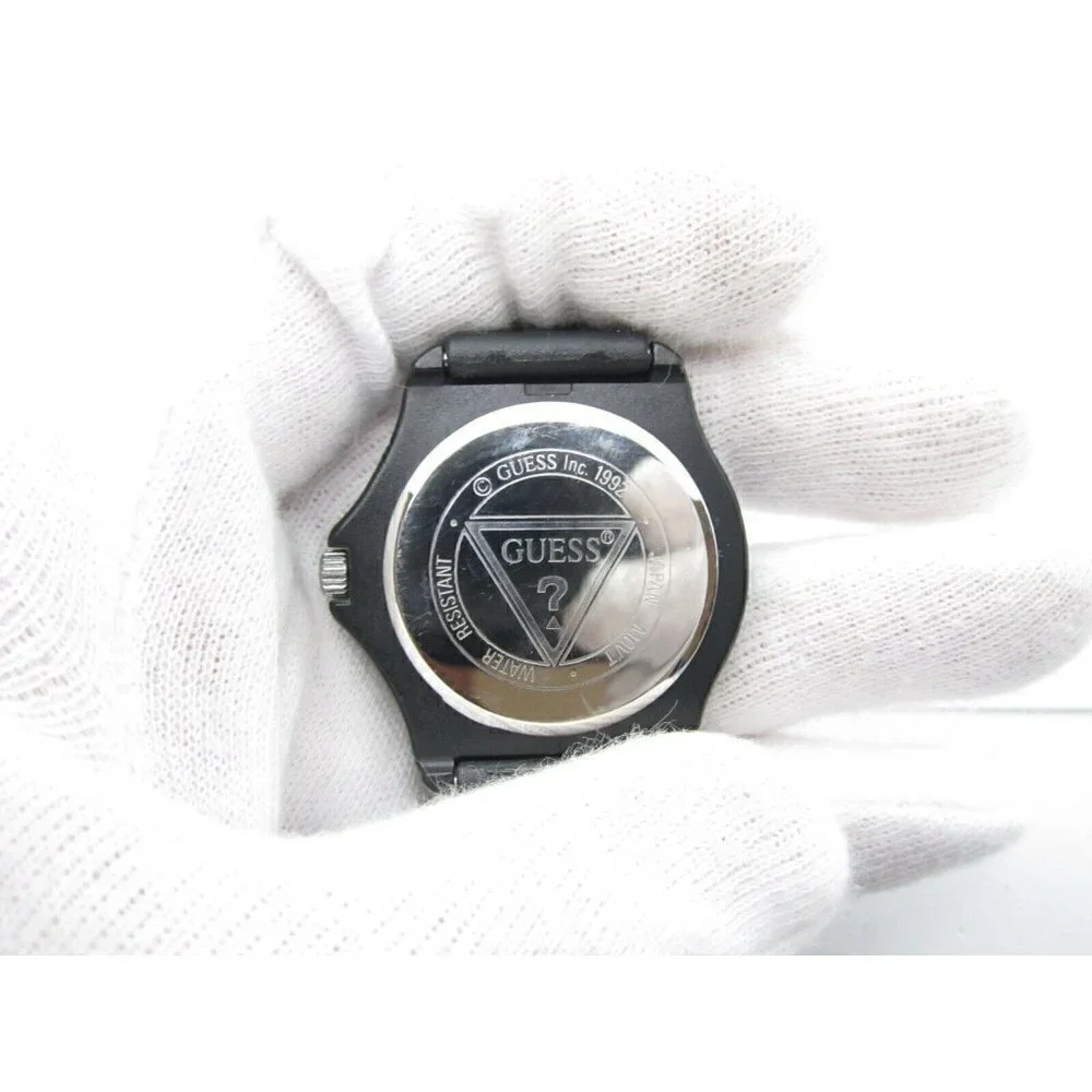 Vtg Men's Guess Quartz WR Analog 38mm Dial Causal Round‎ Watch (F41)